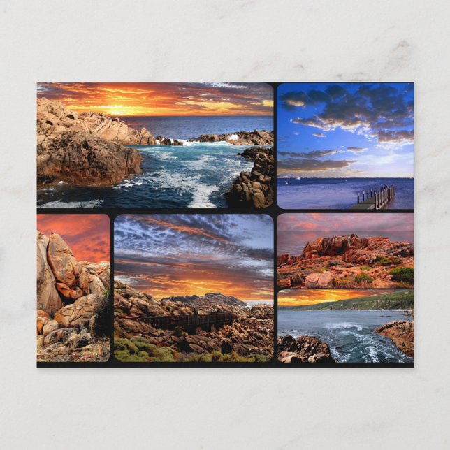 Sunset Coastlines Australie Carte postale (Devant)