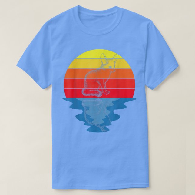 Sunset Foxes Fennec Fox T-Shirt (Design devant)