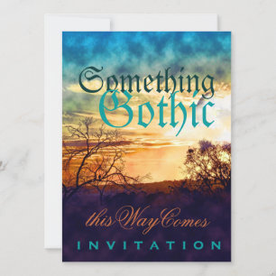 Sunset Gothic Mood Mariage Réception Invitations