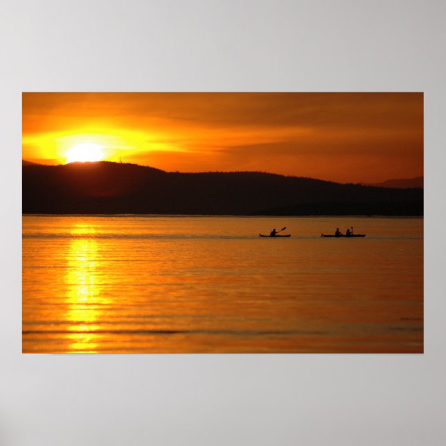 Sunset Kayak Poster (Devant)
