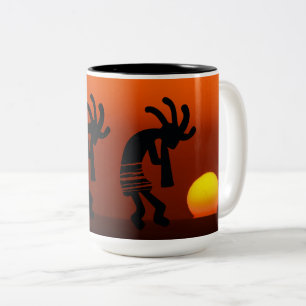 Sunset Native American Kokopelli Coffee Mug