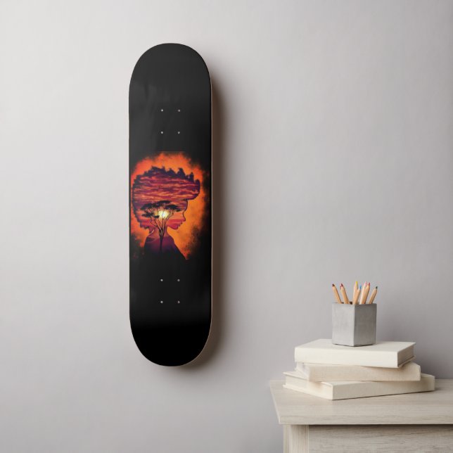Sunset Night Desire Skateboard Cadeau (Art mural)