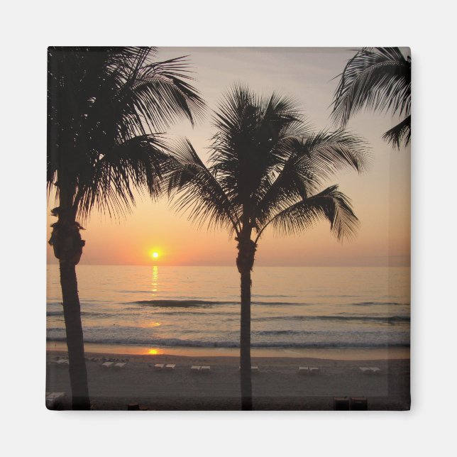 Sunset Ocean Beach Floride Photographie Magnet d'a (Devant)
