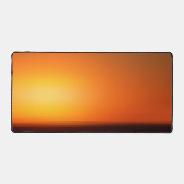 Sunset Orange Sky Soirée Photo Desk Mat (Recto)