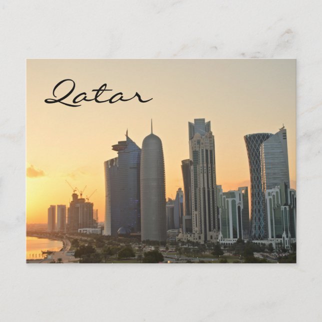 Sunset over Doha, Qatar, carte postale (Devant)