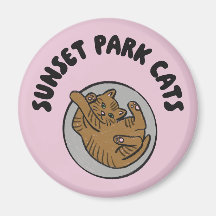 Sunset Park Cats | Aimant | Bobbin Rescue Chat