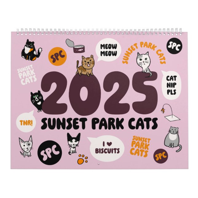 Sunset Park Cats - Calendrier 2025 (Protection)