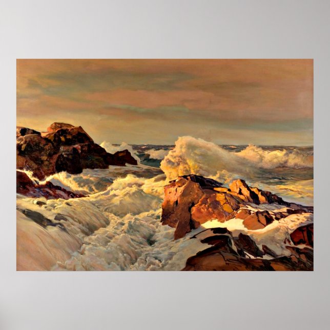 Sunset Rocks, tableau de Frederick Waugh (Devant)