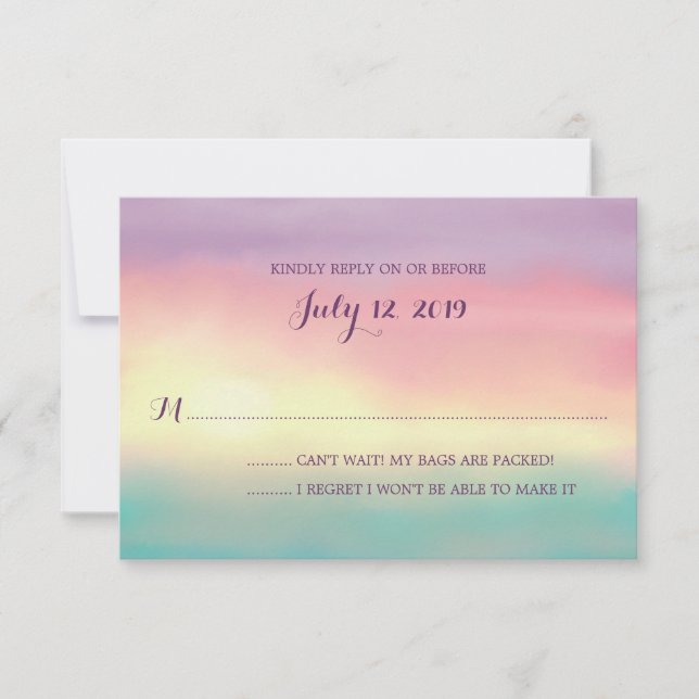 Sunset Romance | Mariage RSVP (Devant)