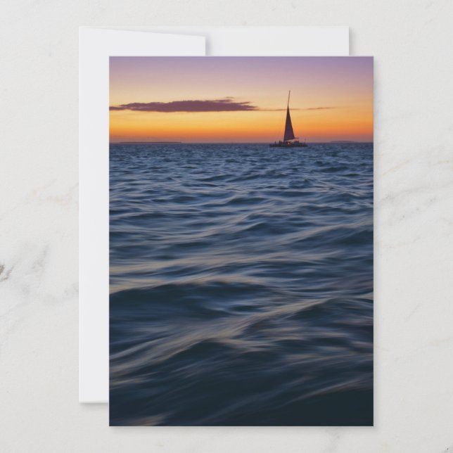 Sunset Sail Modern Nautical Invitation (Devant)