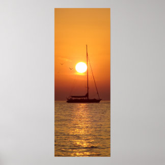 Sunset Sailing (thin) - poster