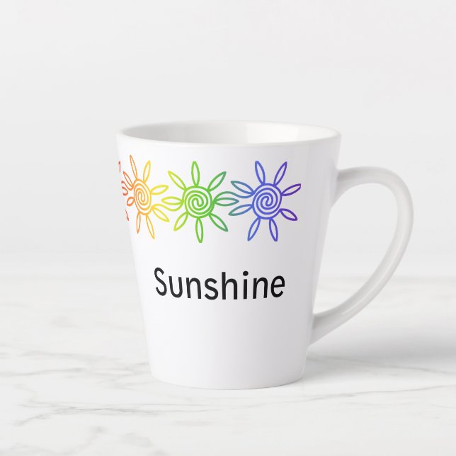 Sunshine Arc-en-ciel moderne Mug en latte personna (Droite)