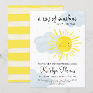 Sunshine Baby shower Invitation Genre Neutre