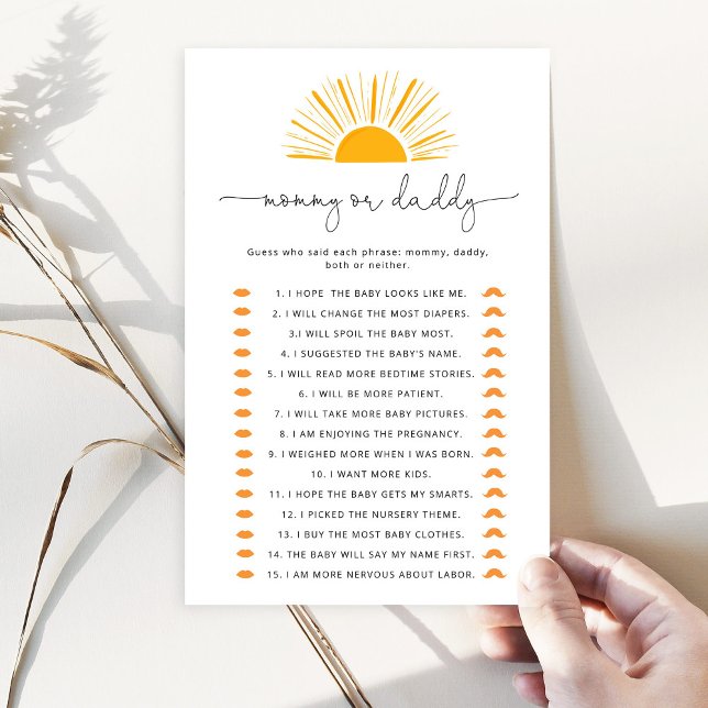 Sunshine Devinez qui a dit It Maman ou papa jeu (Créateur téléchargé)