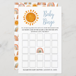 Sunshine et Rainbow Baby Bingo