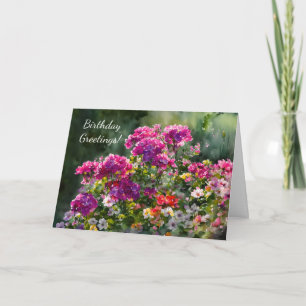 Sunshine Flower Garden Art Carte d'anniversaire