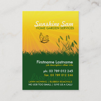Sunshine Garden Service Carte de visite