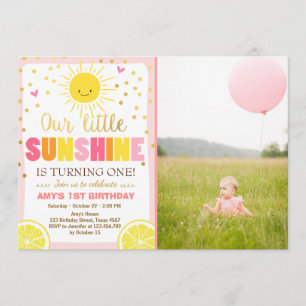 Sunshine Lemonade Invitation Anniversaire Citron r