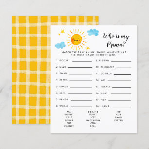 Sunshine Qui Est Mon Baby shower Mama Jeu