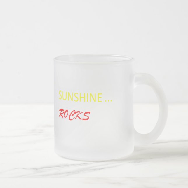 "Sunshine Rocks" Mug givré de 10oz (Droit)