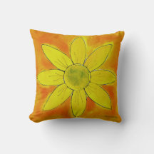 Sunshine Yellow Daisy - Coussin