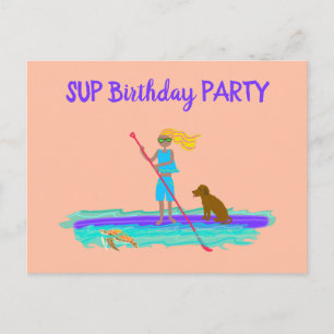 SUP Ado Girl Anniversaire Fête Invitation Carte po