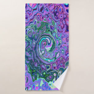 Super Abstrait Retro Green et Purple Swirl