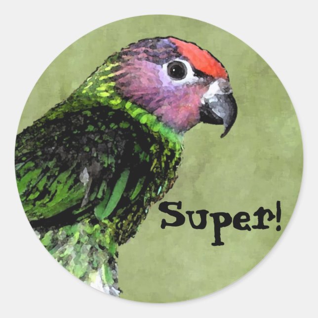 SUPER autocollant récompense avec oiseau Lorikeet (Devant)