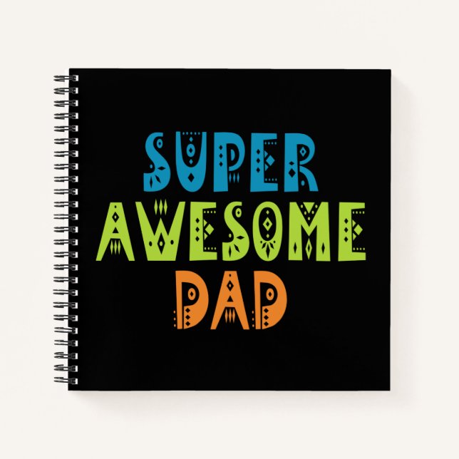 Super Awesome Papa Fête des pères | CARNET (Devant)