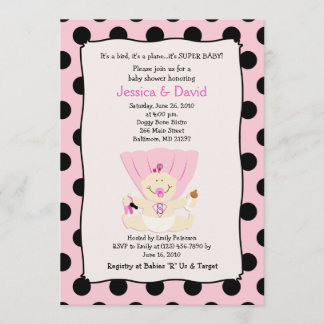 SUPER BÉBÉ Baby shower FILLE Invitation 5x7