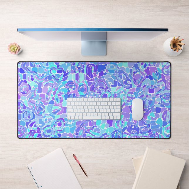 Super Boho Funky Quirky Abstrait Blob Mosaic (Bureau 1)
