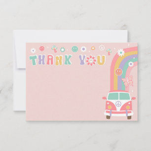 Super Boho Retro Hippie Merci Notes Cartes