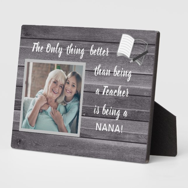 Super cadeau ! Plaque photo Teacher-Nana (Côté)
