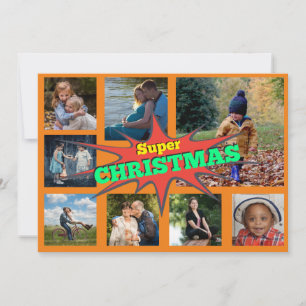 Super Christmas Comic Family Collage Carte de vaca