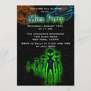 Super Cool Alien et Invitation du parti UFO