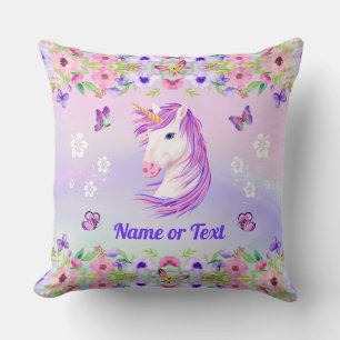 Super Cute Pastel, Coussin Unicorne Personnalisé