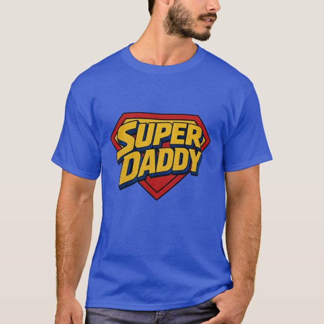 Super Daddy Shield – T-Shirt de style héros de ban (Devant)