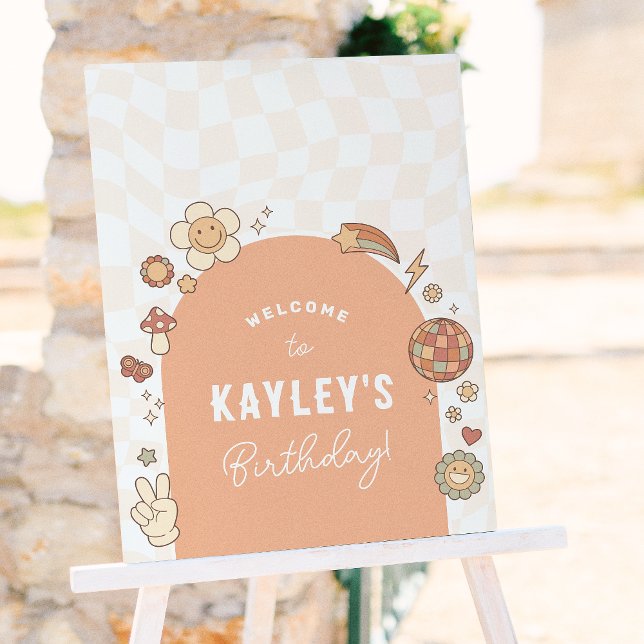 Super Daisy Girl Birthday Party Affiche de bienven (Créateur téléchargé)