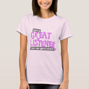 Super écouteuse ladies t-shirt rose violet