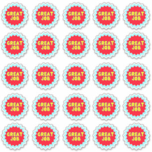 Super emploi amusant Coloré Récompense Stickers En