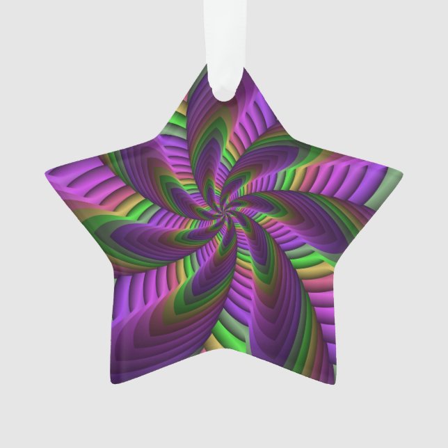 Super Énergétique coloré Neon Motif fractal (devant)