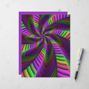 Super Énergétique coloré Neon Motif fractal