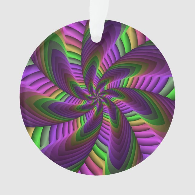 Super Énergétique coloré Neon Motif fractal (devant)