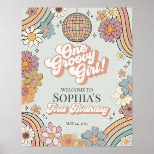 Super Floral 1er anniversaire Affiche de bienvenue
