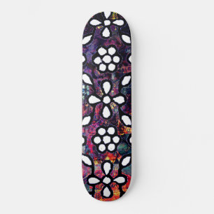 Super Floral Grunge Art Skateboard