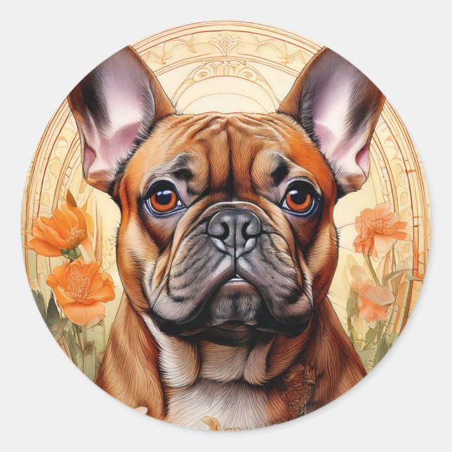 Super Frenchie Bouledogue Classique Autocollant Ro (Devant)