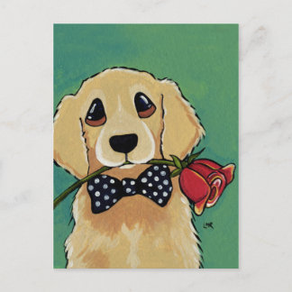 Super Golden Retriever | Carte postale Dog Art