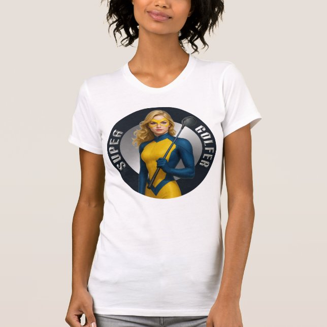 Super Golfer Woman's Golf T-Shirt (Devant)