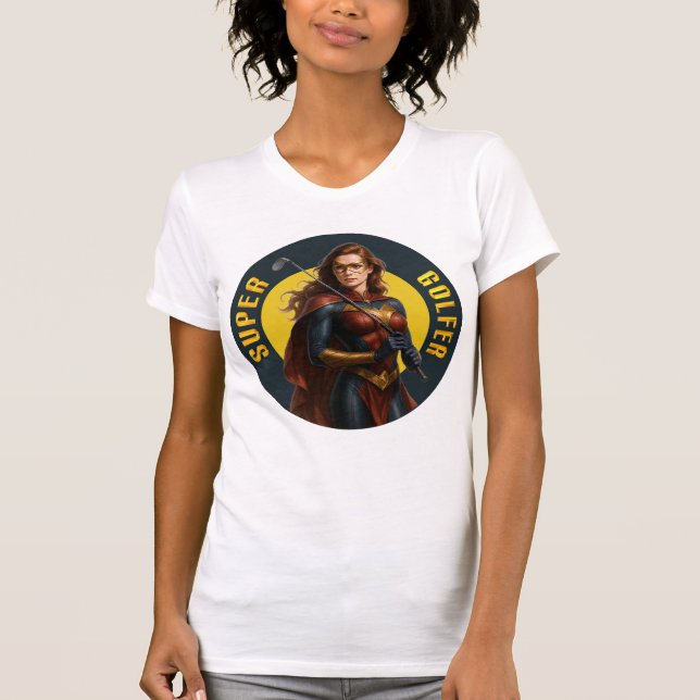 Super Golfer Woman's Golf T-Shirt (Devant)