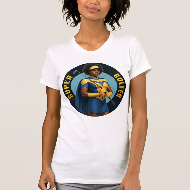 Super Golfer Woman's Golf T-Shirt (Devant)